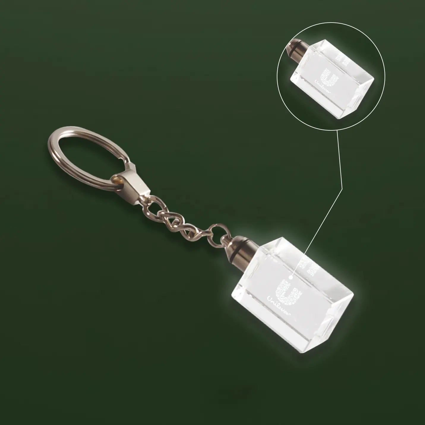 Ravishing Laser-Engraved Crystal Key Chain Img 4